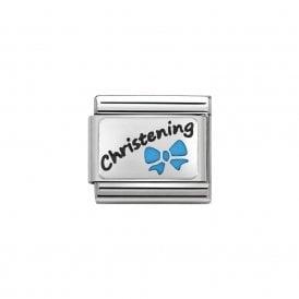 Composable Classic Link "Christening Blue" Silver 330208-18