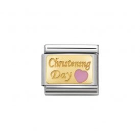 Composable Classic Link "Christening Pink" Gold 030284-22 