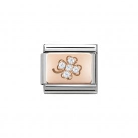 Composable Classic Link "Clover" Rose Gold CZ 430302-02