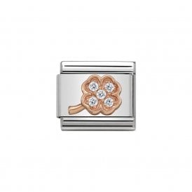 Composable Classic Link "Clover" Rose Gold CZ 430302-14
