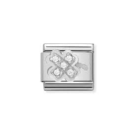 Composable Classic Link "Clover" Silver & CZ 330304-07
