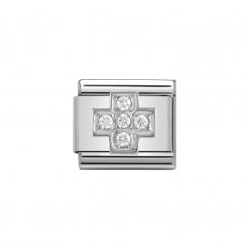 Composable Classic Link "Cross" Silver & CZ 330304-03