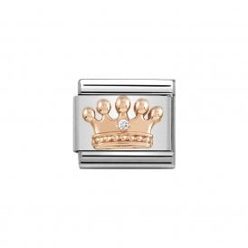 Composable Classic Link "Crown" Rose Gold CZ 430305-24