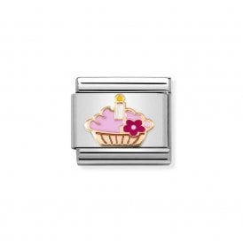 Composable Classic Link "Cupcake Candles" Silver 430202-08