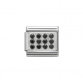 Composable Classic Link "CZ Black Silver" Silver 330307-10