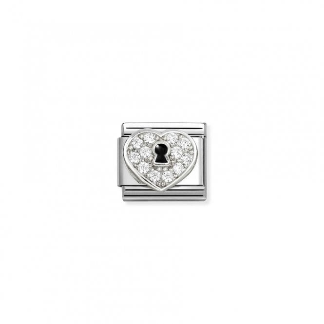 Nomination Composable Classic Link CZ Heart With Keyhole 330328/09