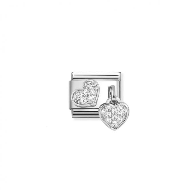 Nomination Composable Classic Link CZ Pavé Hearts 1 Pendant 331817/15