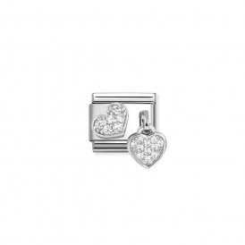 Composable Classic Link CZ Pavé Hearts 1 Pendant 331817/15