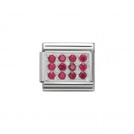 Composable Classic Link "CZ Red Silver" Silver 330307-02