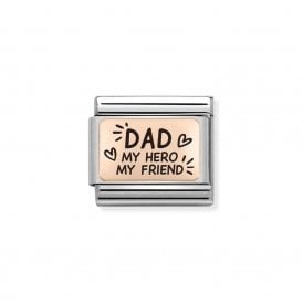 Composable Classic Link "Dad My Hero" Rose Gold 430111-13