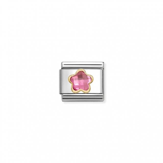 Nomination Composable Classic Link Dark Pink CZ Flower Charm 030615/043