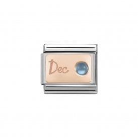Composable Classic Link "December" Rose Gold & Blue Topaz 430508-12