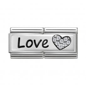 Composable Classic Link "Double Heart /Love" Silver 330731-05