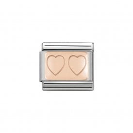 Composable Classic Link "Double Heart" Rose Gold 430101-15