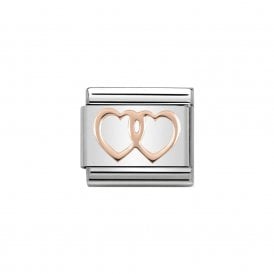Composable Classic Link "Double Heart" Rose Gold 430104/08