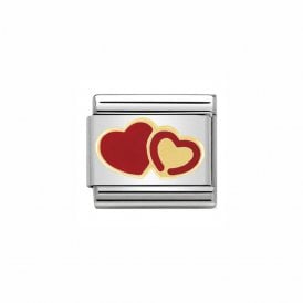 Composable Classic Link "Double Hearts" Gold 030253-29  