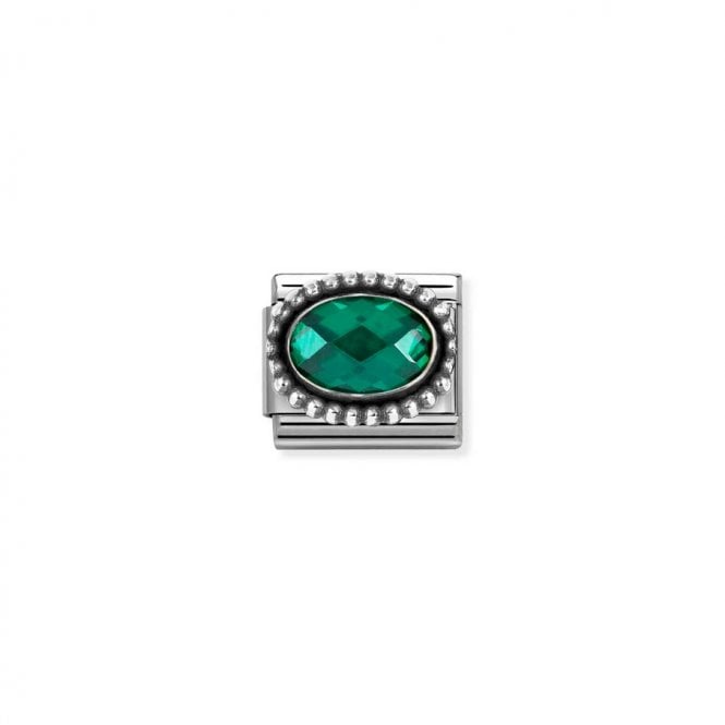 Nomination Composable Classic Link Emerald Green CZ Vintage Effect 330607/027
