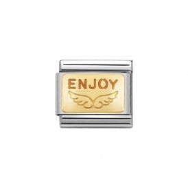 Composable Classic Link "Enjoy & Wings" Gold 030284-37 