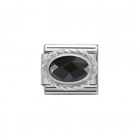 Composable Classic Link "Facet Black" Silver CZ 330604-011