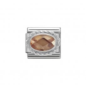 Composable Classic Link "Facet Champagne" Silver CZ 330604-024