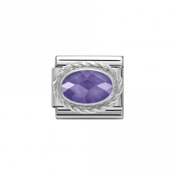 Nomination Composable Classic Link Facet Purple Silver 330604/001