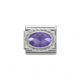 Composable Classic Link Facet Purple Silver 330604/001