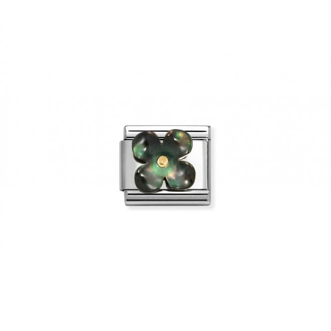 Nomination Composable Classic Link Flower Black Mother of Pearl 030521/22