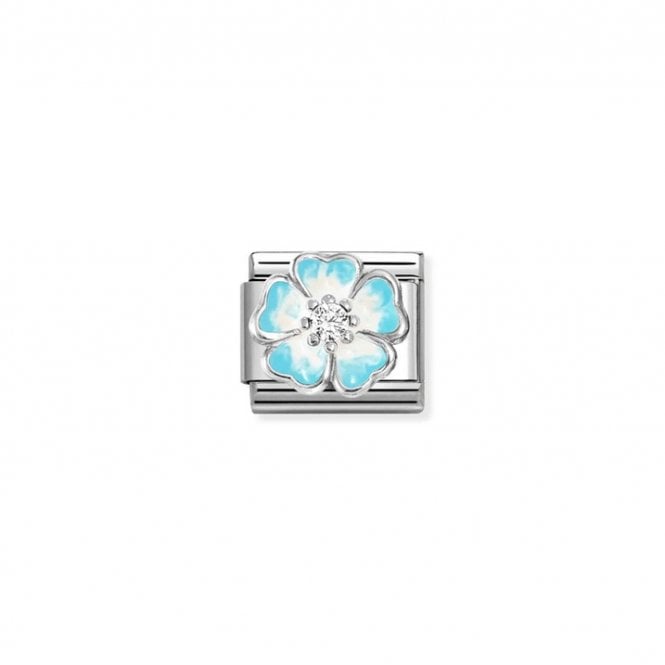 Nomination Composable Classic Link Flower Blue Fade with CZ Charm 330321/16