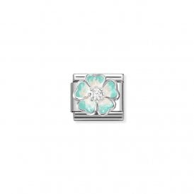Composable Classic Link Flower Green Fade CZ Charm 330321/18