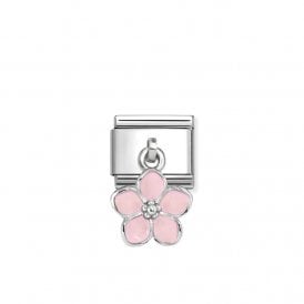 Composable Classic Link Flower Pink Pendant Charm 331805/23