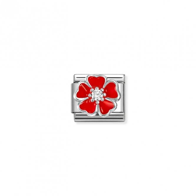 Nomination Composable Classic Link Flower Red Stone Charm 330321/20