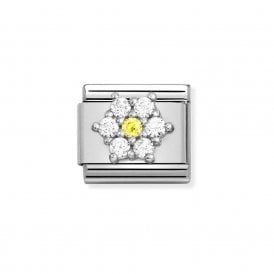 Composable Classic Link "Flower" Silver CZ 330322/01