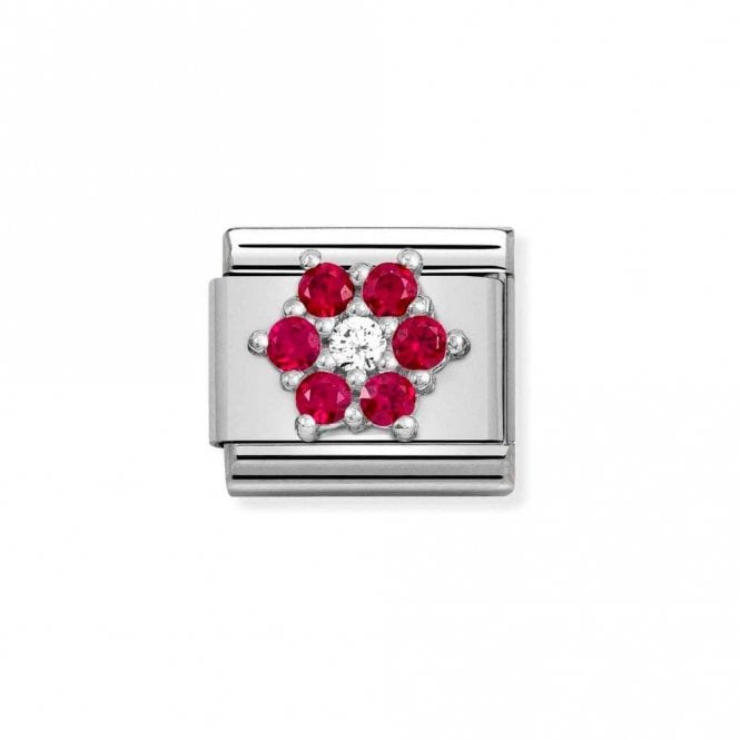 Nomination Composable Classic Link Flower Silver CZ 330322/02