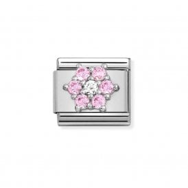 Composable Classic Link Flower Silver CZ 330322/03