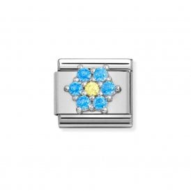 Composable Classic Link "Flower" Silver CZ 330322-04