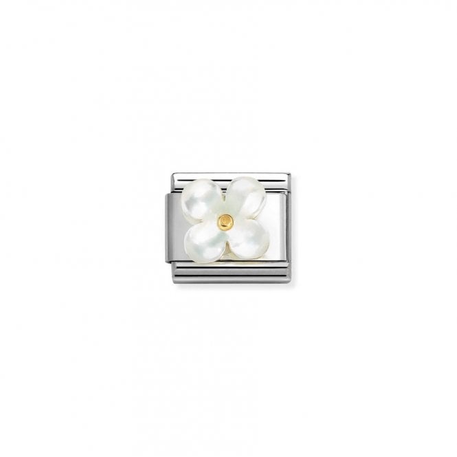 Nomination Composable Classic Link Flower White Mother of Pearl 030521/02