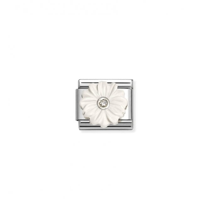 Nomination Composable Classic Link Flower White Stone 330512/23