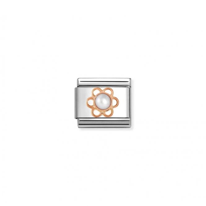 Nomination Composable Classic Link Flower with Freshwater Pearl 430503/02
