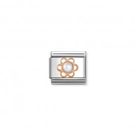 Composable Classic Link Flower with Freshwater Pearl 430503/02