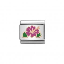 Composable Classic Link "Fuchsia Hibiscus" Rose Gold 430202/04