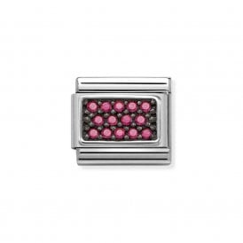 Composable Classic Link "Fuchsia Pave" Silver 330324-16