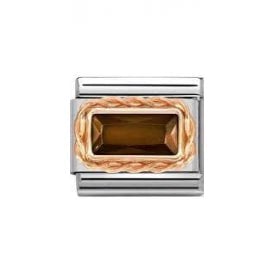 Composable Classic Link "Fume Baguette" Rose Gold 430604-012 