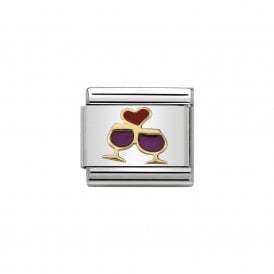 Composable Classic Link "Glasses & Heart" Gold 030283-08