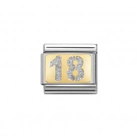 Composable Classic Link "Glitter 18" Silver & Gold 030224-01