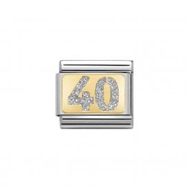 Composable Classic Link "Glitter 40" Silver & Gold 030224-04