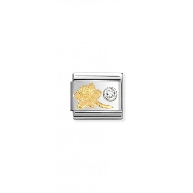 Nomination Composable Classic Link Gold Daffodil & CZ Silver 630301/05