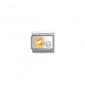 Composable Classic Link Gold Heart CZ Silver 630301/02