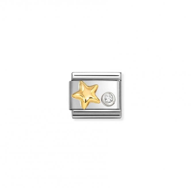 Nomination Composable Classic Link Gold Star CZ Silver 630301/01