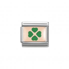 Composable Classic Link "Green Clover" Rose Gold 430201-08