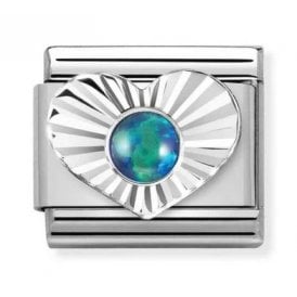 Composable Classic Link "Green Opal" Silver 330508/26